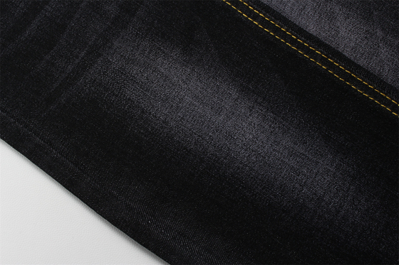 11 أوز Warp Slub Black Denim Fabric For Man الجينز عالية التمدد