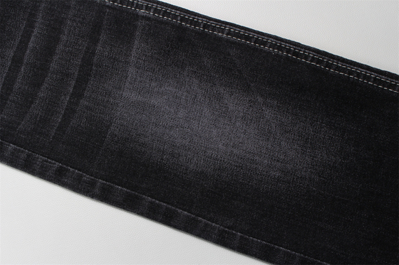 11 أوز Warp Slub Black Denim Fabric For Man الجينز عالية التمدد