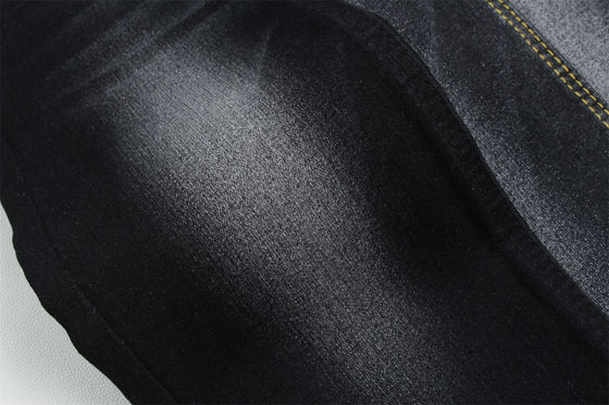 نسيج دينيم أسود أسود عالي التمدد منسوج من الليكرا ساتان