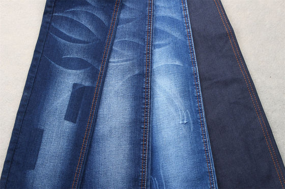 الزرقاء الداكنة Full Lycra Slub Denim Fabric للأطفال والنساء الجينز
