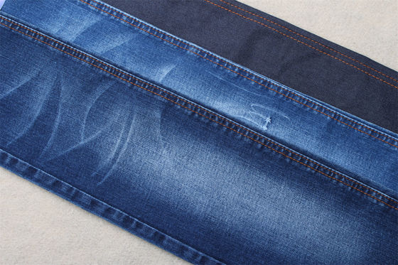 الزرقاء الداكنة Full Lycra Slub Denim Fabric للأطفال والنساء الجينز