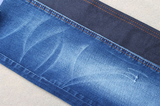 الزرقاء الداكنة Full Lycra Slub Denim Fabric للأطفال والنساء الجينز