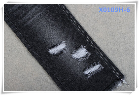 قماش جينز قطني 100% بنمط صديق أسود اللون للجينز