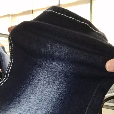 سعر جيد 72٪ قطن 28٪ بوليستر 1.5٪ سبانديكس قماش دينم خفيف الوزن قابل للتمدد 9.5 أونصة الانترنت