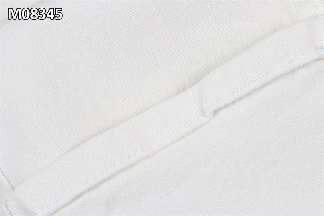 9.7OZ استعد للصباغة الأبيض القماش الجينز RFD الجينز القماش الثابتة الملابس الصباغة