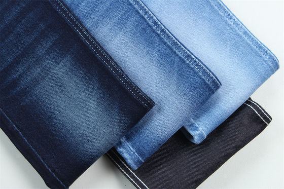 سعر جيد 10 أوقية من النسيج السوبر ستريتش الجينز للصيف رجل الجينز القطن البوليستر ريمون سباندكس الخام والبرية الانترنت