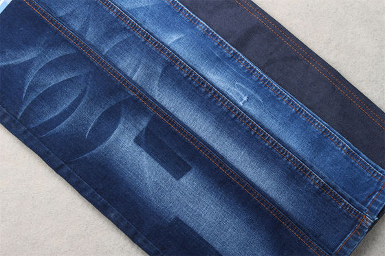 الزرقاء الداكنة Full Lycra Slub Denim Fabric للأطفال والنساء الجينز