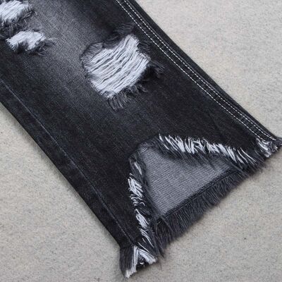 9.8 أوقية كبريت سوداء الالتواء قطعة جينز نسيج 100٪ القطن تنزيل الجينز نسيج