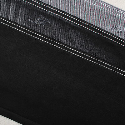 سعر جيد 11.5 أونصة 55% قطن 45% بوليستر قماش جينز أسود أسود الانترنت