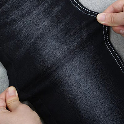 سعر جيد 10.2 OZ High Stretch Black/black Denim Fabric للنساء الجينز أو بنطال الفتيات في مخزون جاهز الانترنت