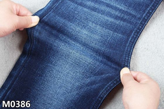 أزرق داكن 10.2 أوقية نسيج قطن بوليستر سبانديكس دينيم مع كروس هاتش