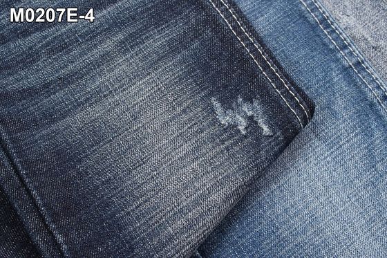 سعر جيد 12.7 OZ Crosshatch Denim Fabric Stretch بنطلون جينز رجالي سوبر أزرق داكن اللون الانترنت
